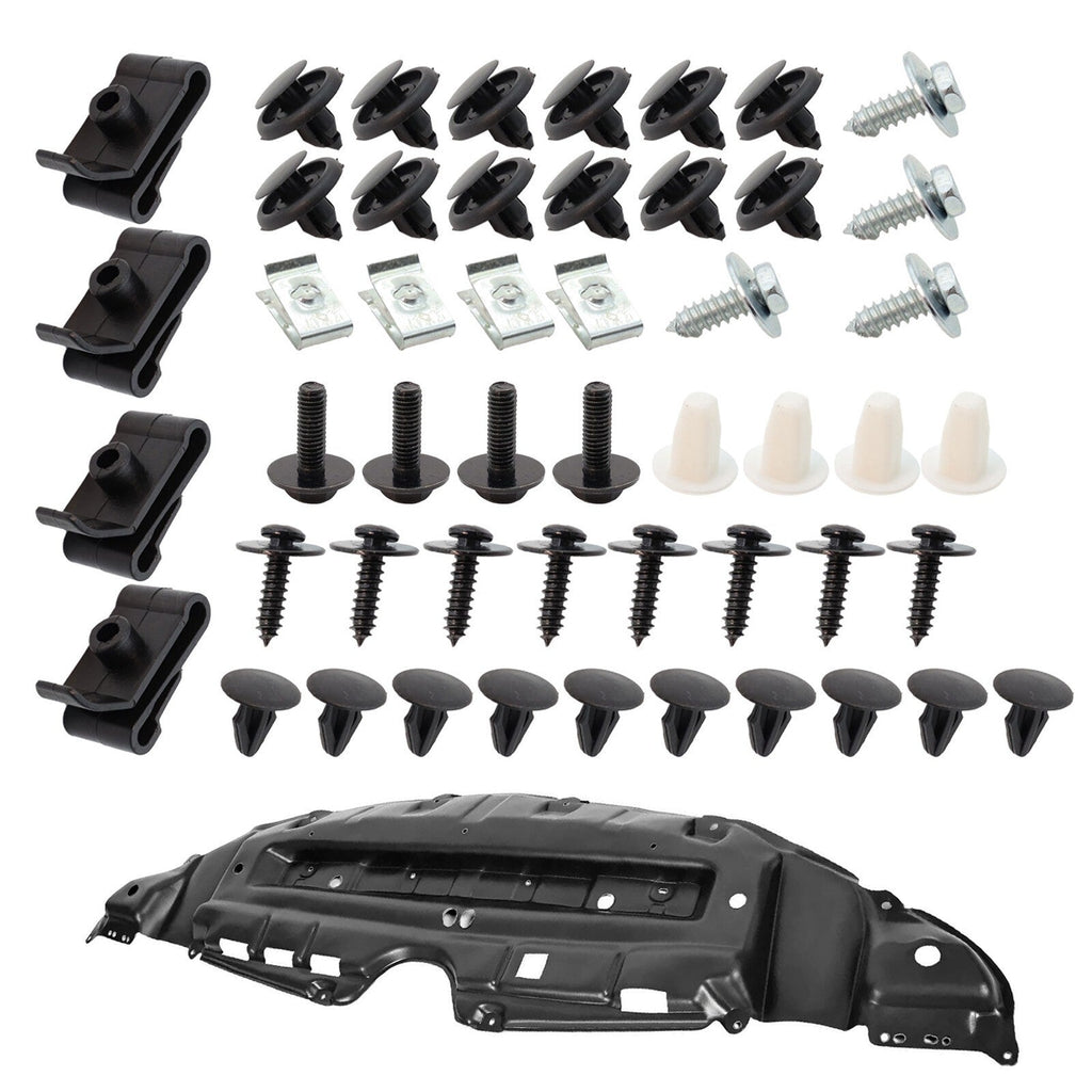 Front Lower Engine Splash Shield Guard Cover & 50X Clips Screws Kit For Toyota
