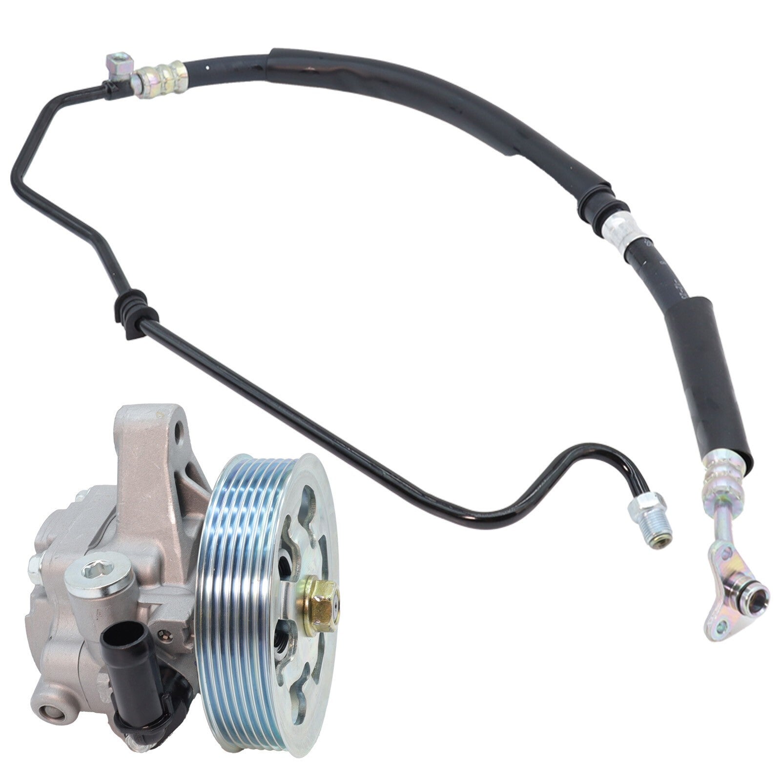 New Power Steering Pump With Pulley for 2003-2007 Honda Accord L4 2.4L