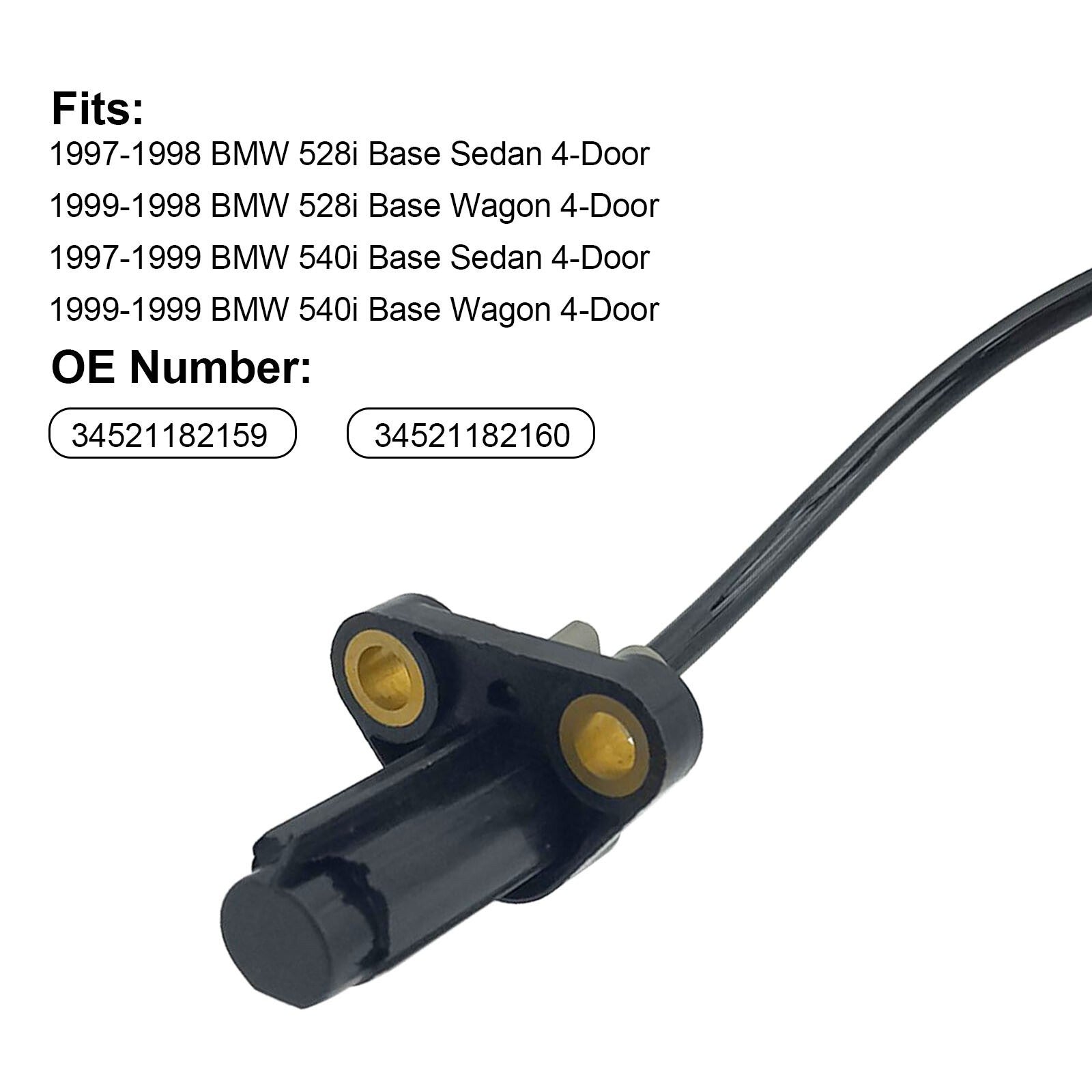 For 97-99 BMW 528i 540i E39 528i 540i 4X Front & Rear ABS Wheel Speed Sensor