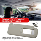 New RH Passenger Side Gray Sun Visor W/ Light BBM369270C-75 For Mazda 3 10-13