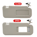 New RH Passenger Side Gray Sun Visor W/ Light BBM369270C-75 For Mazda 3 10-13