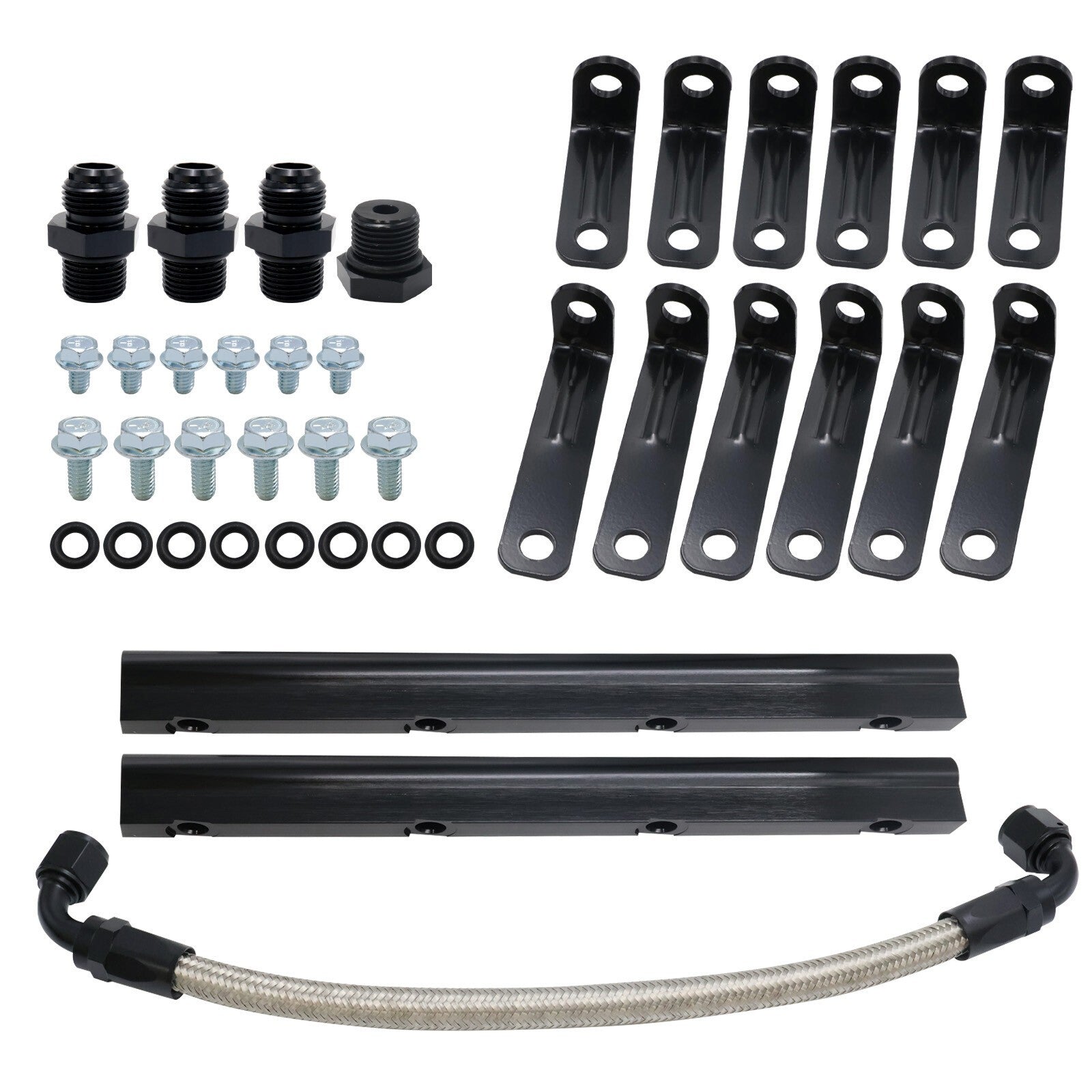 New Fuel Rail Kit for GM LS LS1 LS2 LS3 LS6 Intake Manifold & Hardware
