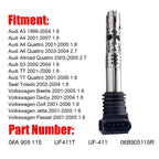 Ignition Coil UF-411 For Audi A3 A4 A6 Quattro VW Golf Jetta Passat 1998-2008