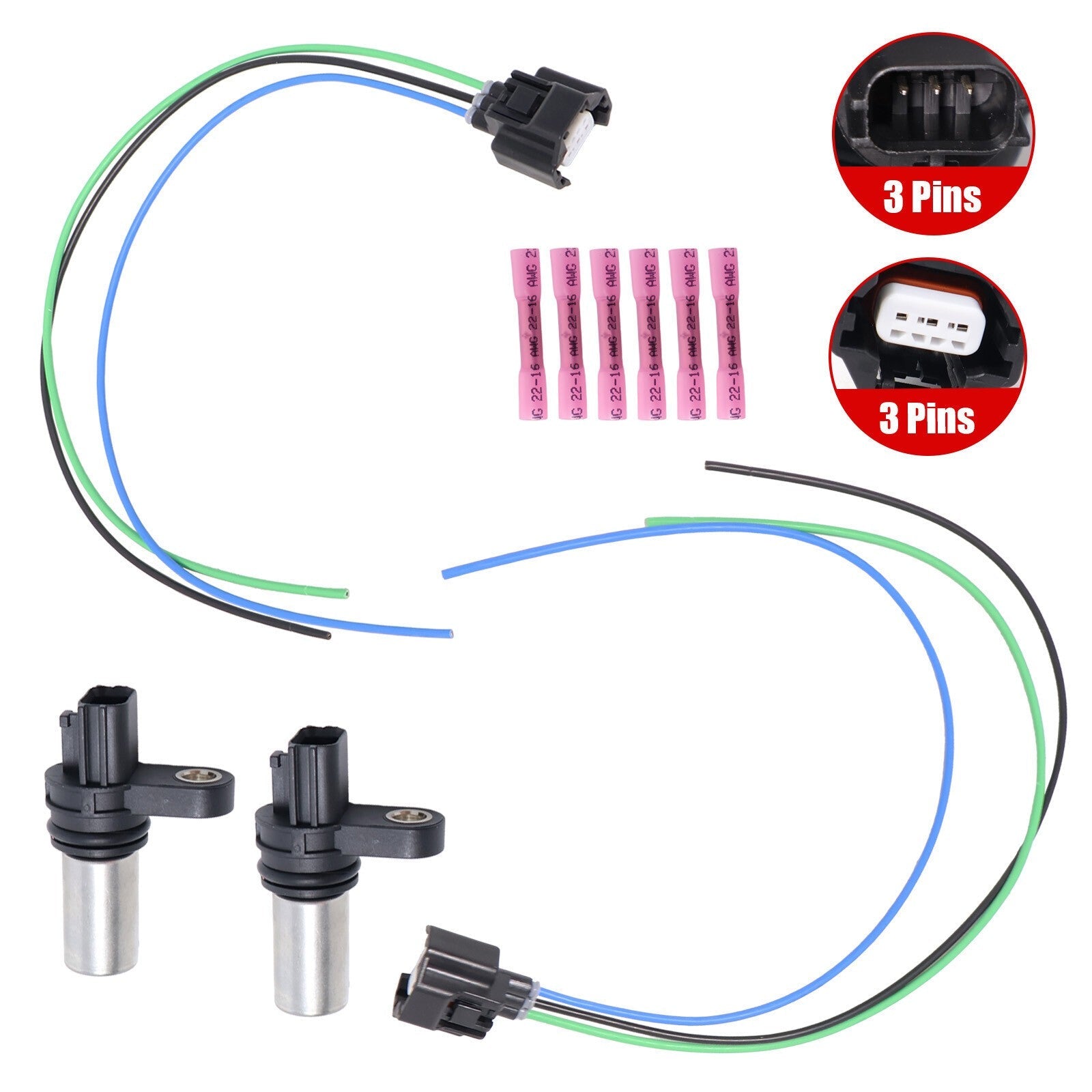 237316N21A for Nissan 2.5L 1Set 2x New Camshaft Position Sensor With Connector