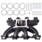 For GM LS Gen III IV LS1 LS2 LS6 Black Single Plane Carb Intake Manifold 300-132