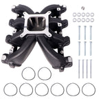 For GM LS Gen III IV LS1 LS2 LS6 Black Single Plane Carb Intake Manifold 300-132