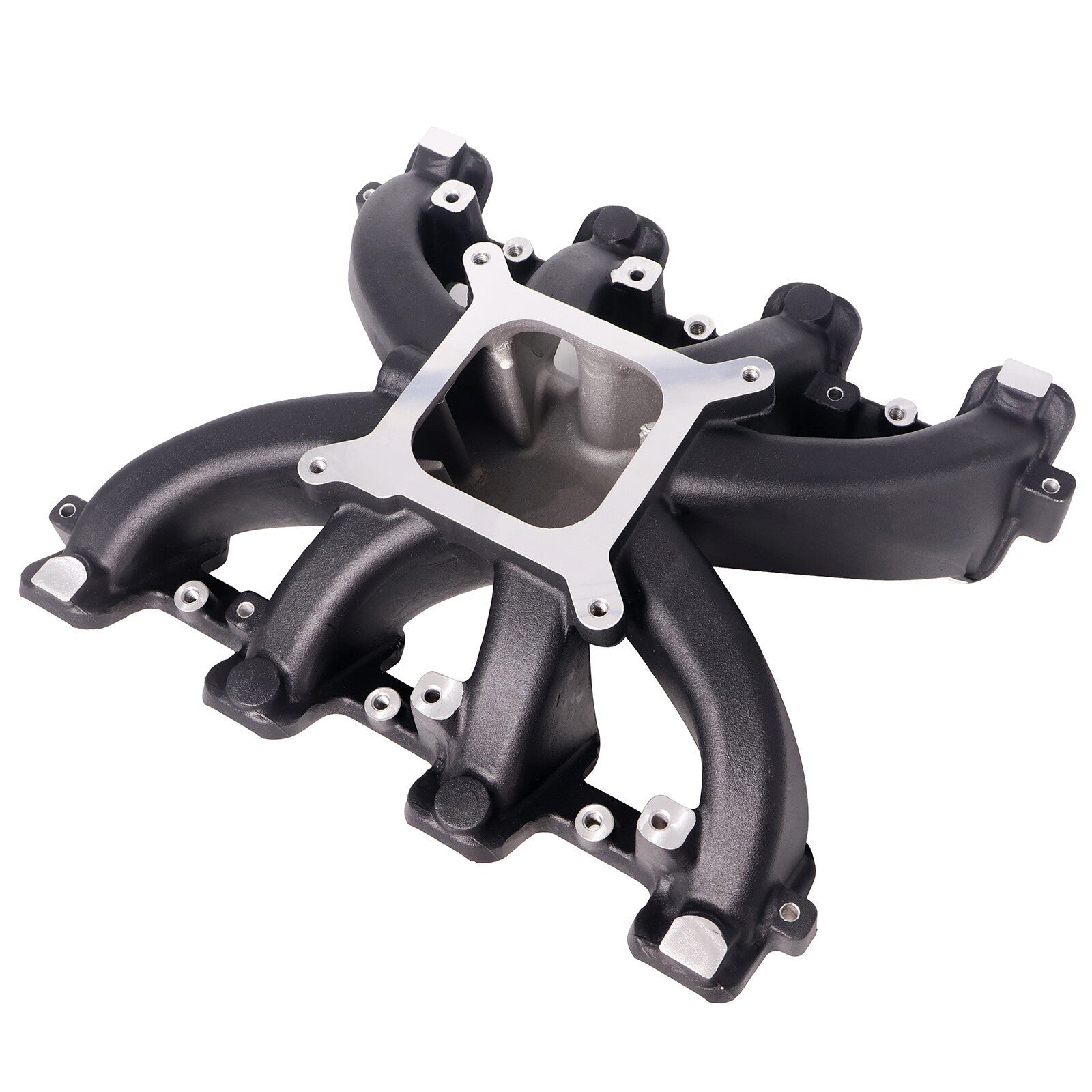 For GM LS Gen III IV LS1 LS2 LS6 Black Single Plane Carb Intake Manifold 300-132