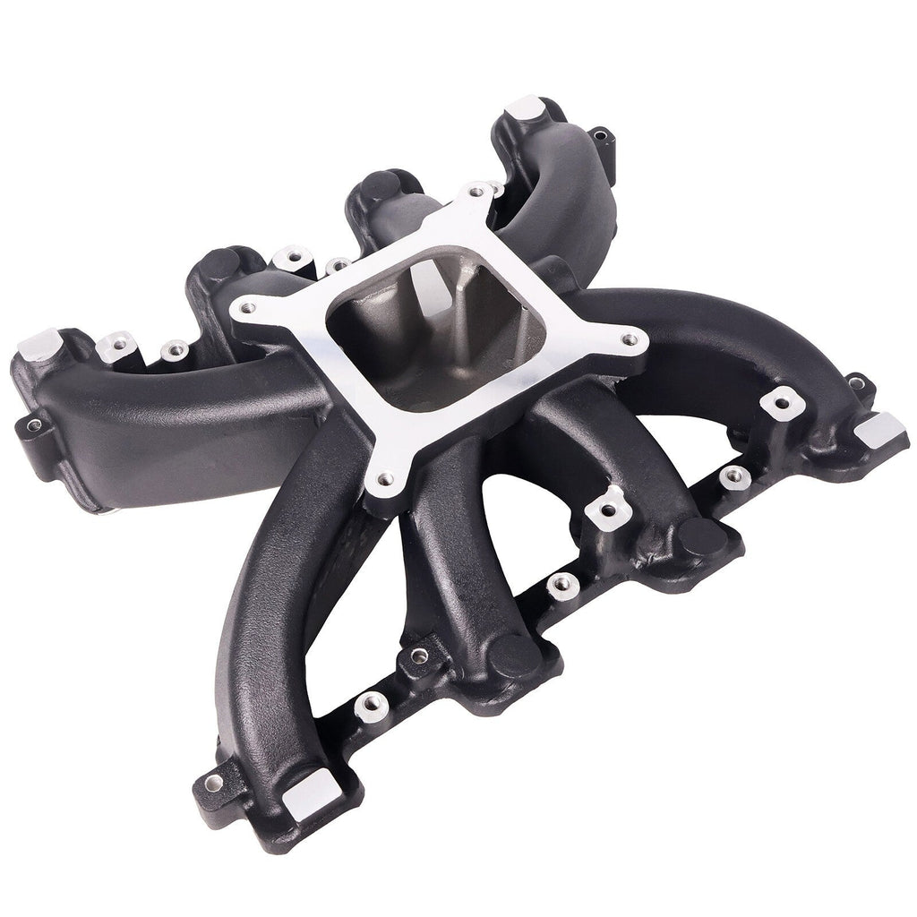 For GM LS Gen III IV LS1 LS2 LS6 Black Single Plane Carb Intake Manifold 300-132