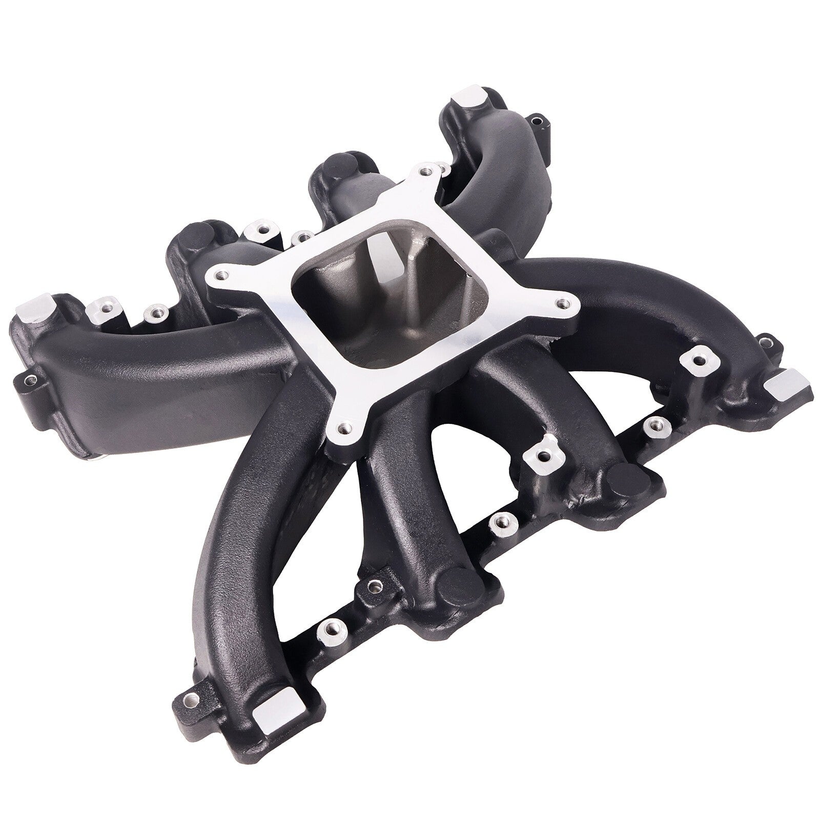 For GM LS Gen III IV LS1 LS2 LS6 Black Single Plane Carb Intake Manifold 300-132