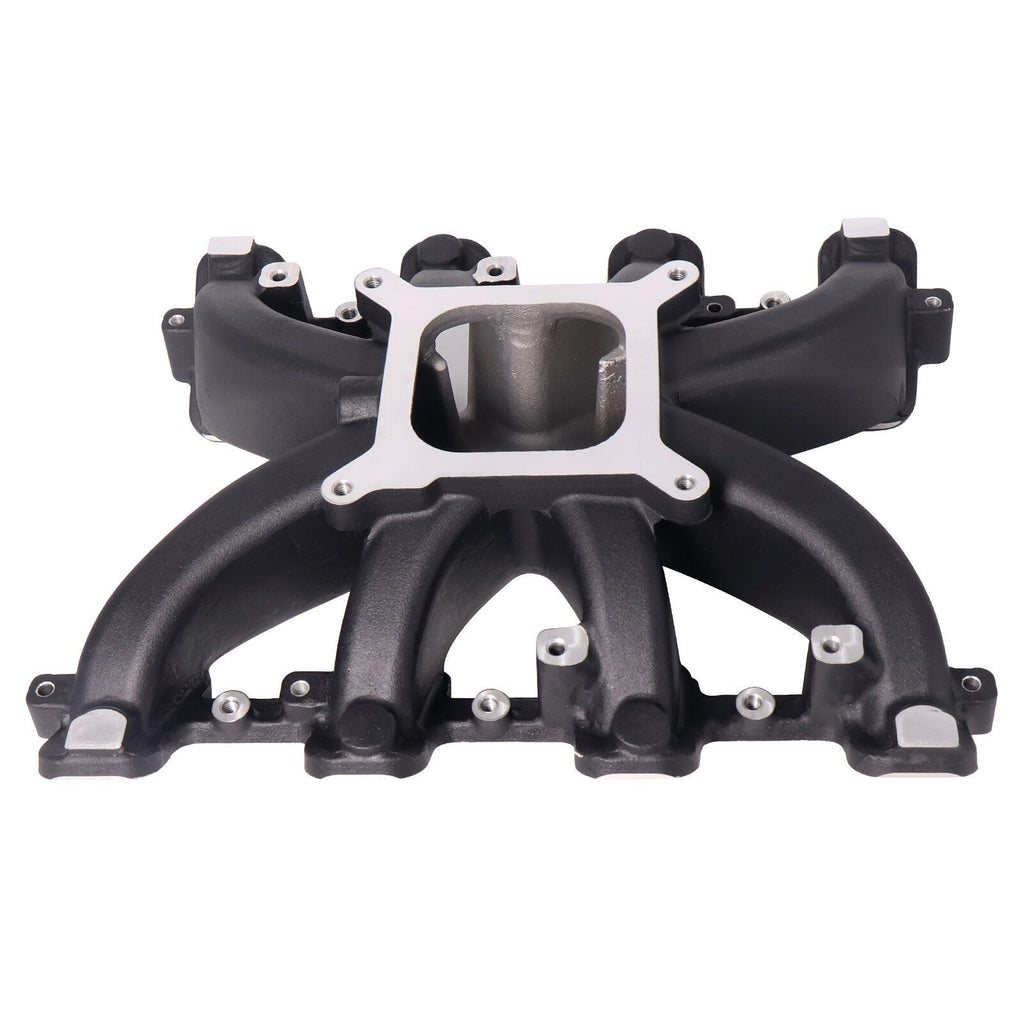For GM LS Gen III IV LS1 LS2 LS6 Black Single Plane Carb Intake Manifold 300-132