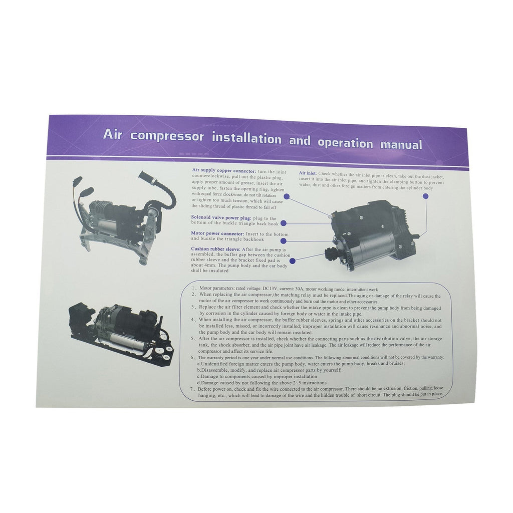 Air Ride Suspension Compressor Pump For Toyota Land 4Runner Lexus GX 470 4.7L