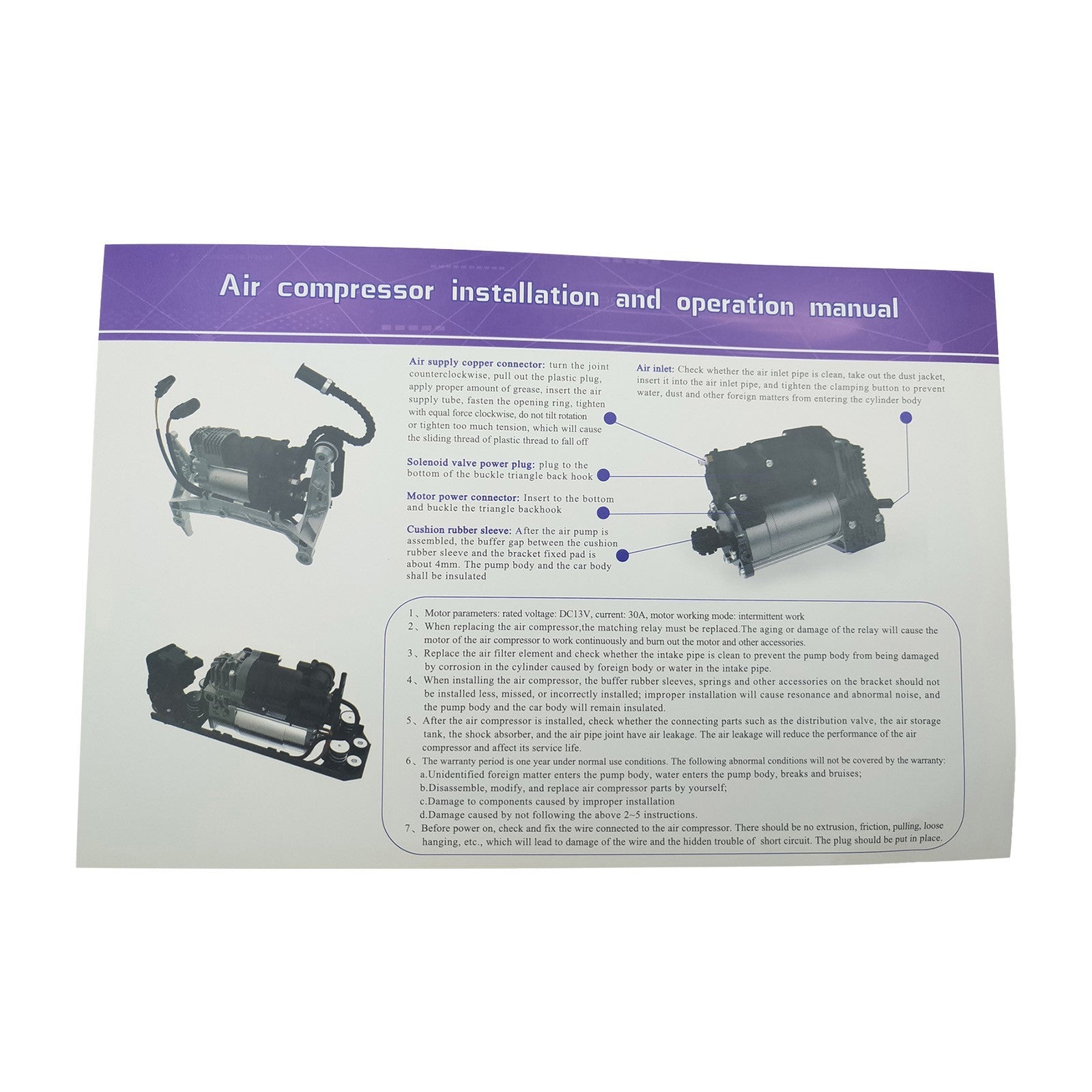 Air Ride Suspension Compressor Pump For Toyota Land 4Runner Lexus GX 470 4.7L