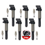 6X Ignition Coil & 6 Spark Plug For BMW 128i 135i 525xi Z4 I6 3.0L UF515 UF522