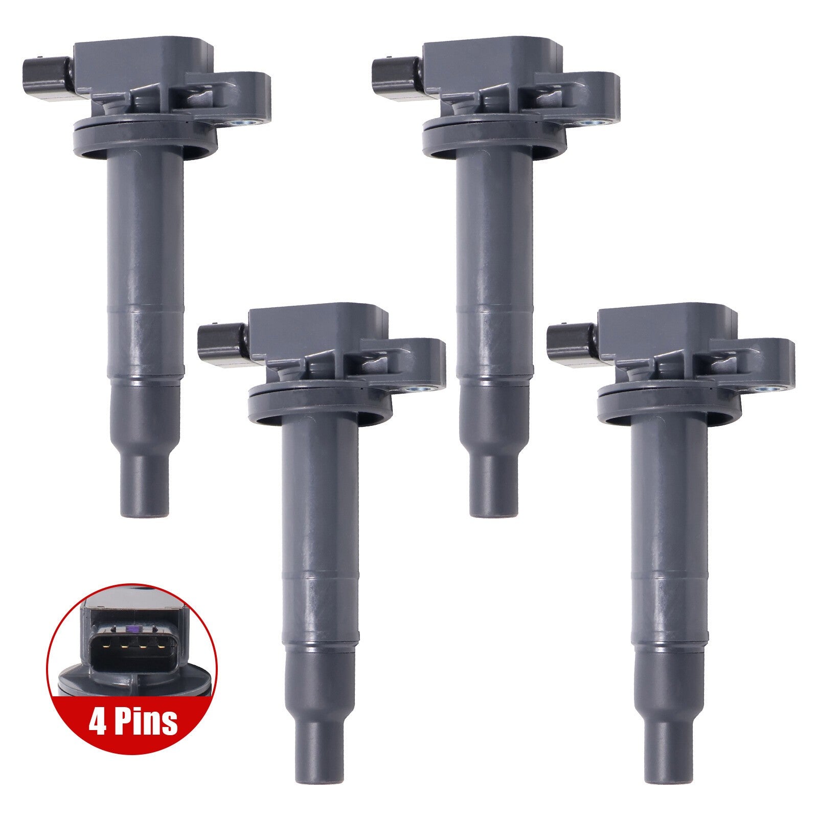 Set of 4 Ignition Coil for Toyota Yaris Echo Scion XB 1.5L 01-10 UF316