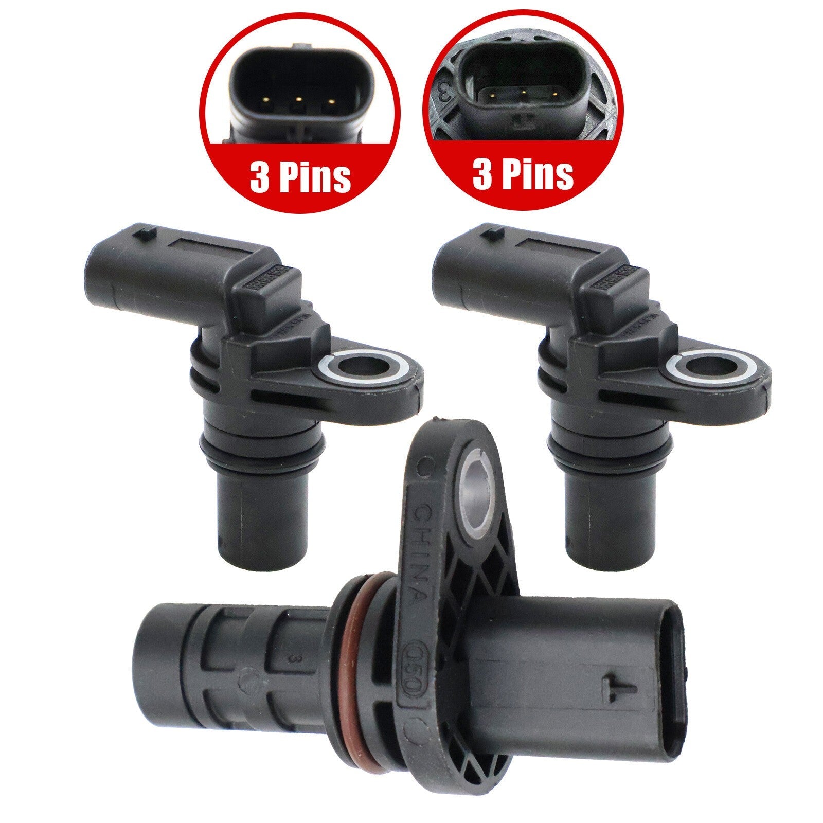 2x Camshaft & 1x Crankshaft Position Sensor for Audi A4 A5 A6 TT Quattro allroad