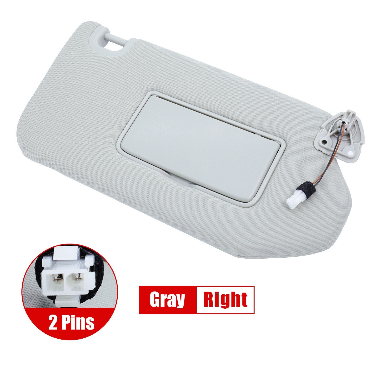 For 2013-18 Nissan Pathfinder Sun Visor w/Light Right Passenger Gray 96400-9PB0A