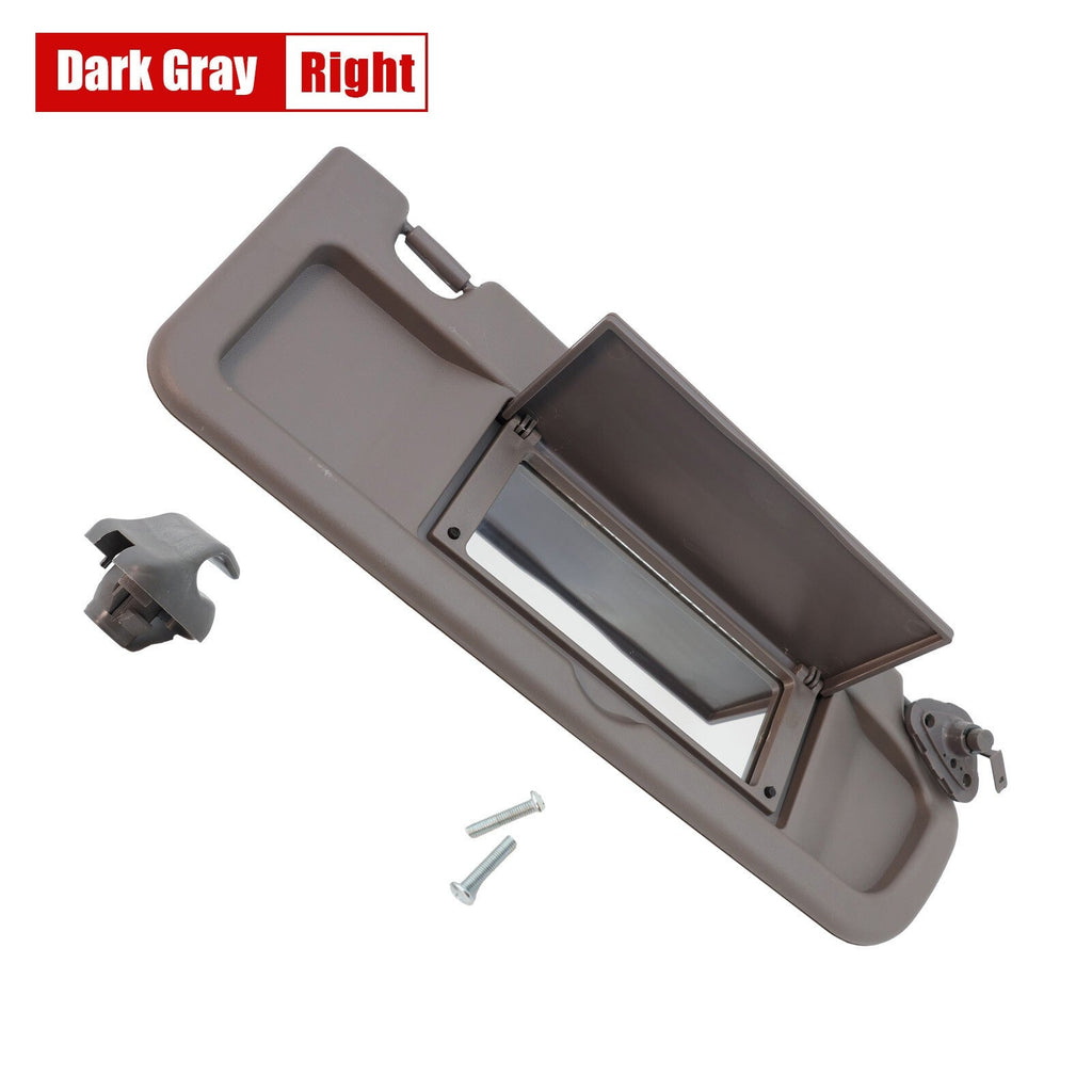 83230SNAA01ZA For 06-11 Honda Civic Passenger Side Grey Sun Visor W/Hanger New