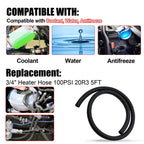 3/4"Heater Hose Coolant Radiator Straight 100PSI SAE 20R3 Standard 5FT-HOT!