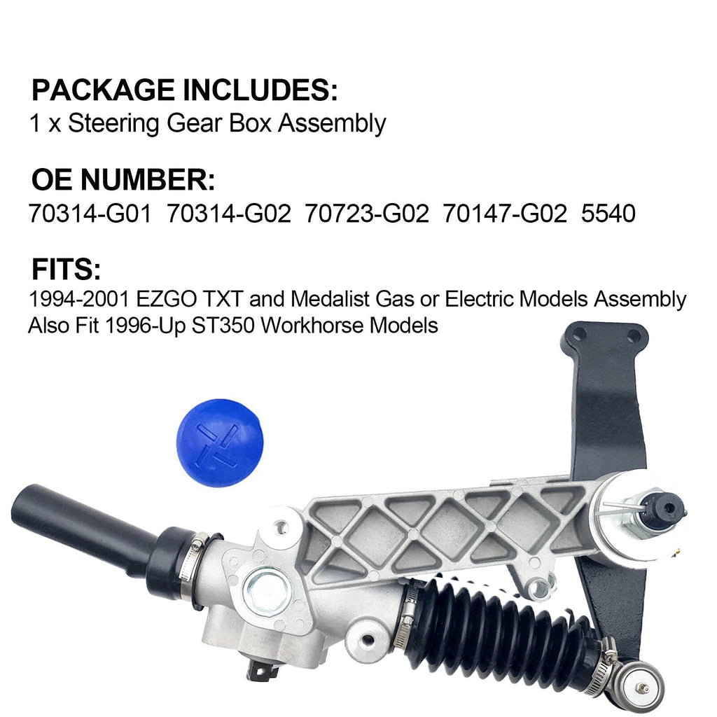 For 1994-2001 EZGO TXT Golf Cart Steering Gear Box Assembly 70314-G01