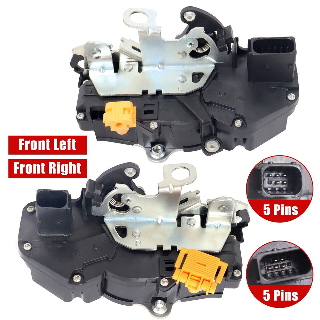 For GMC Sierra Chevy Silverado Door Lock Actuator Latch Front Left & Right Set