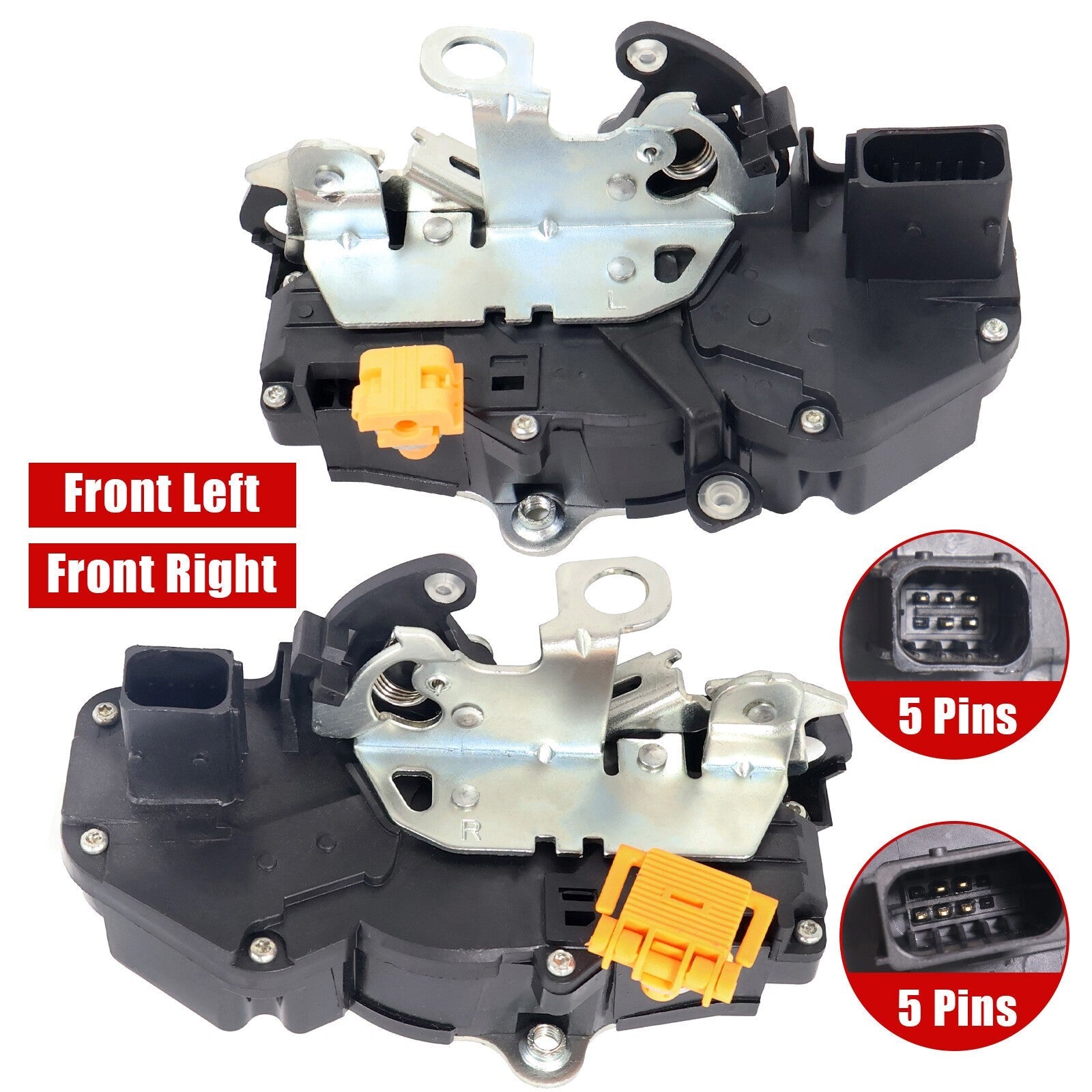 For GMC Sierra Chevy Silverado Door Lock Actuator Latch Front Left & Right Set