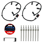 4C3Z12A342AA ZD13 Diesel Glow Plug & 4C2Z-12A690-AB Harness For Ford Powerstroke