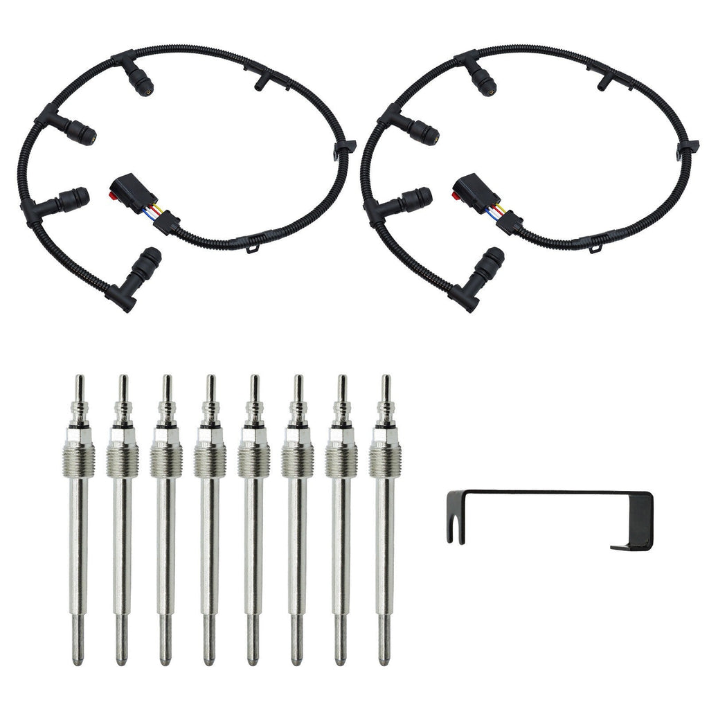 4C3Z12A342AA ZD13 Diesel Glow Plug & 4C2Z-12A690-AB Harness For Ford Powerstroke