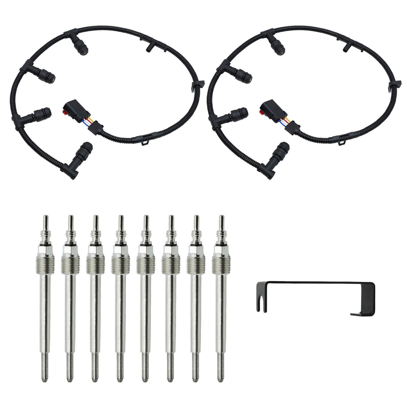 4C3Z12A342AA ZD13 Diesel Glow Plug & 4C2Z-12A690-AB Harness For Ford Powerstroke