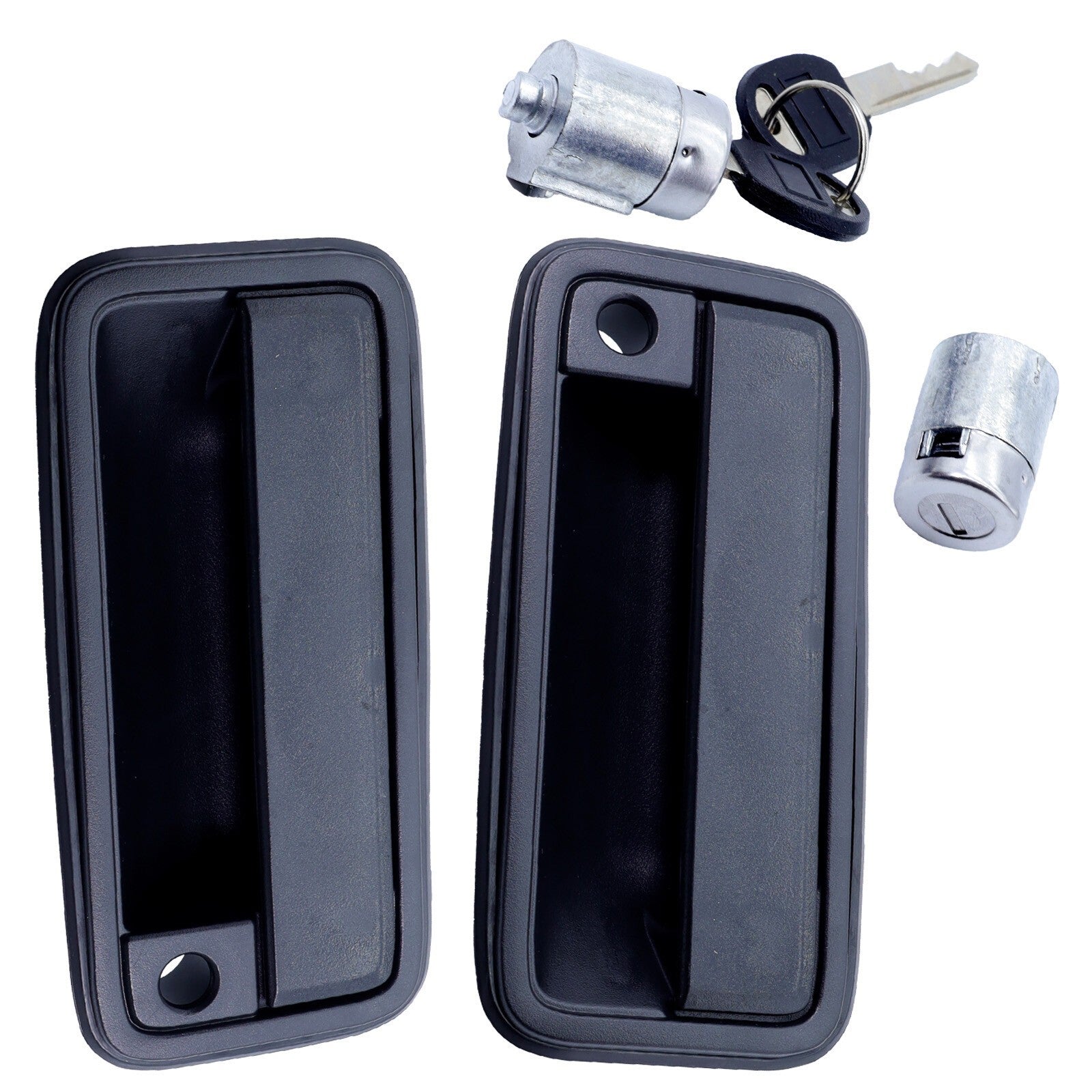 For Chevrolet GMC C3500 K3500 88-94 Front Exterior Door Handle w/ Lock Cylinder