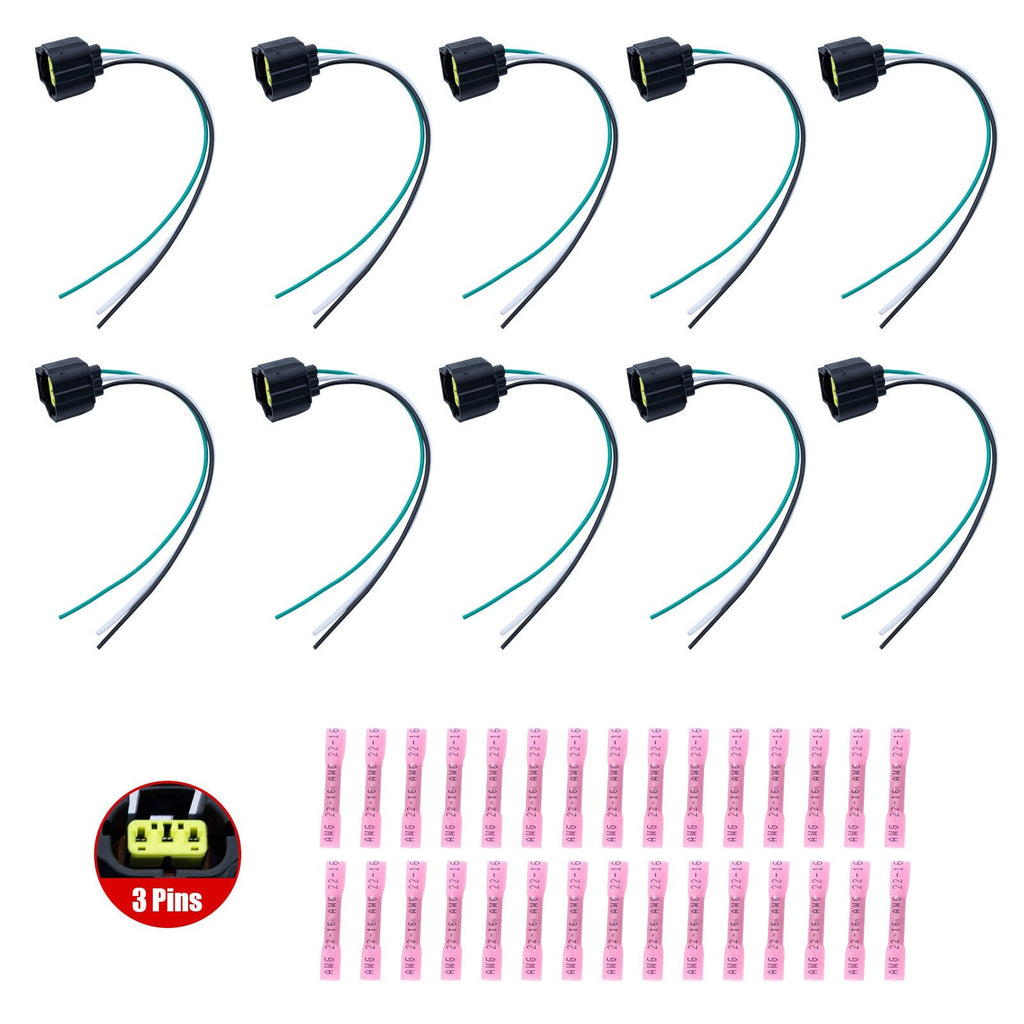 For Ford Lincoln Brake Fluid Level Sensor Connector Pigtail Wire Harness Set 10