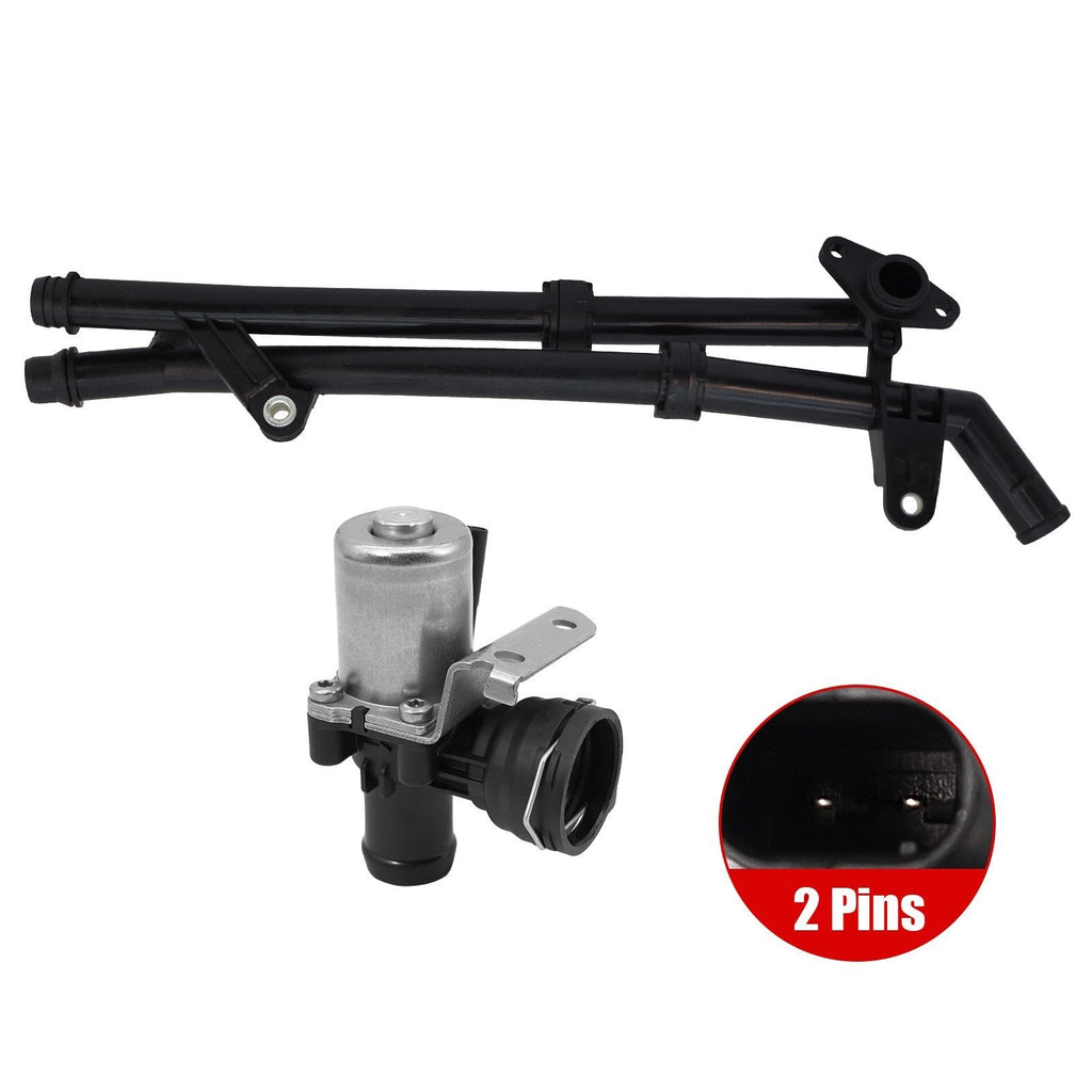 For Mercedes-Benz C250 12-15 1 Heater Control Valve+ Water Pump-Cooling Pipe