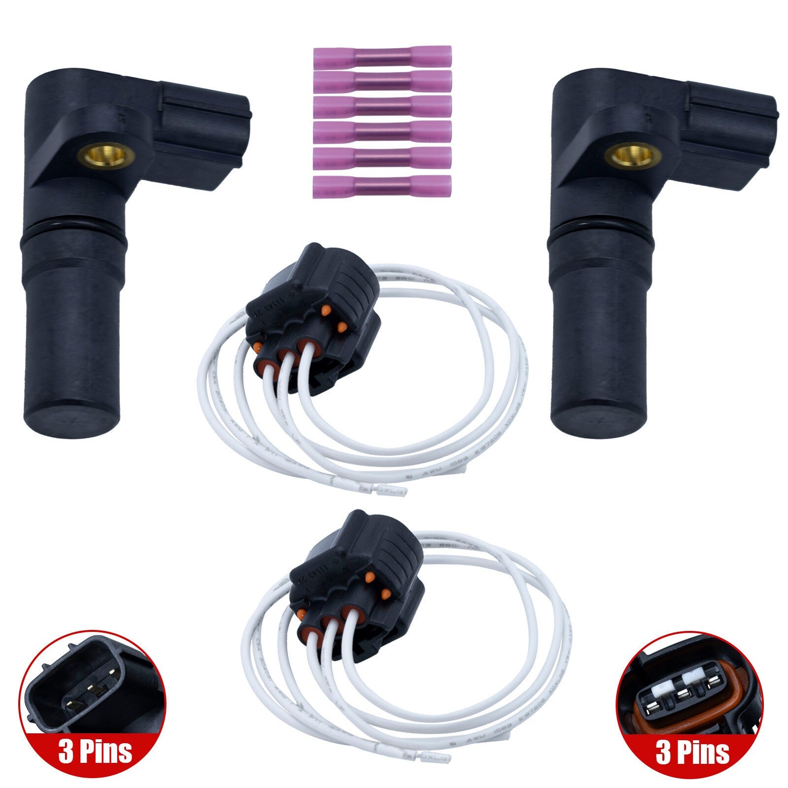 2x Transmission Vehicle Speed Sensor & Connector For ACURA HONDA 2001-2011