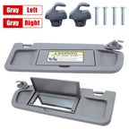 1 PAIR Gray Sun Visors Left & Right Side Replacement for 2006-2011 Honda Civic