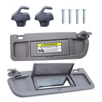 1 PAIR Gray Sun Visors Left & Right Side Replacement for 2006-2011 Honda Civic