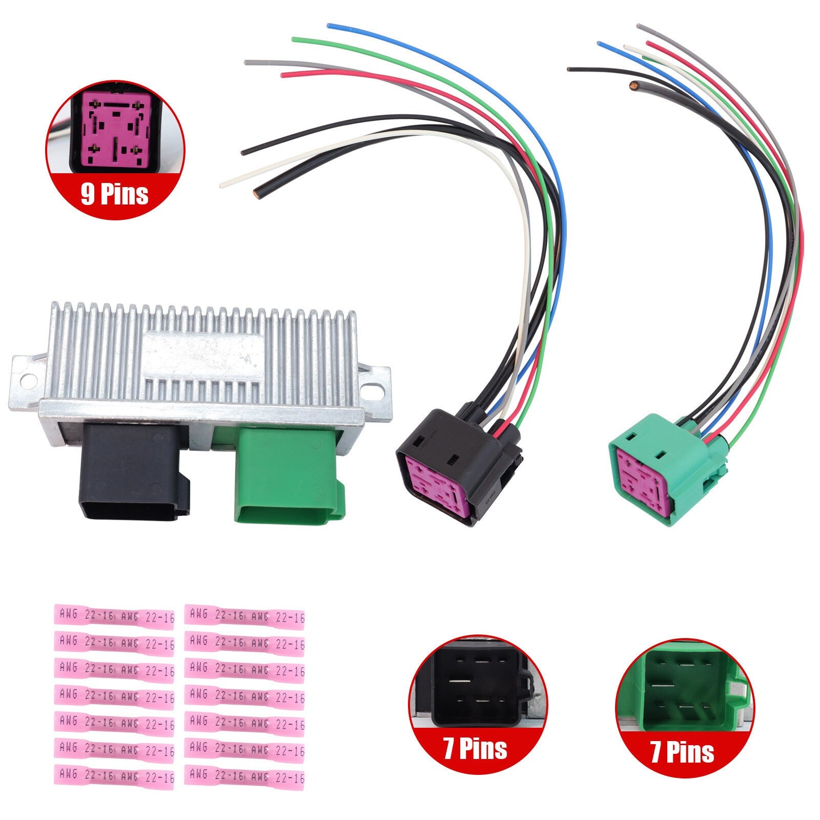 For 6.0L 6.4L Powerstroke Diesel Glow Plug Control Module GPCM W/Pigtail Harness