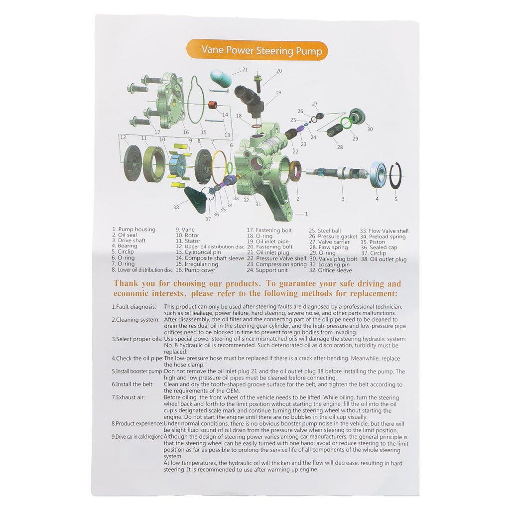 491101AA0A Power Steering Pump with Pulley For Nissan Murano 3.5L V6 Altima
