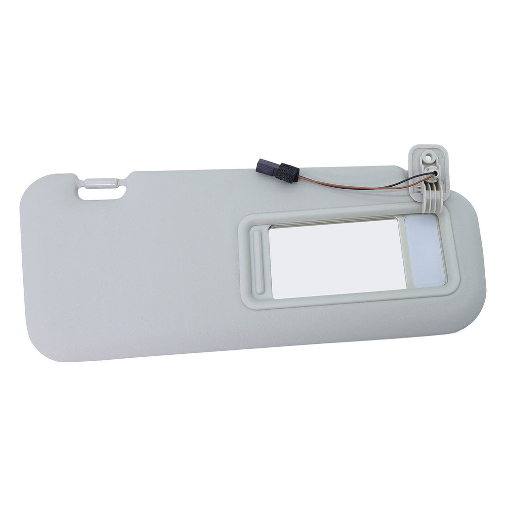 2PS Left & Right Side Gray Sun Visor with Light & Clip For 2010-2013 Mazda 3
