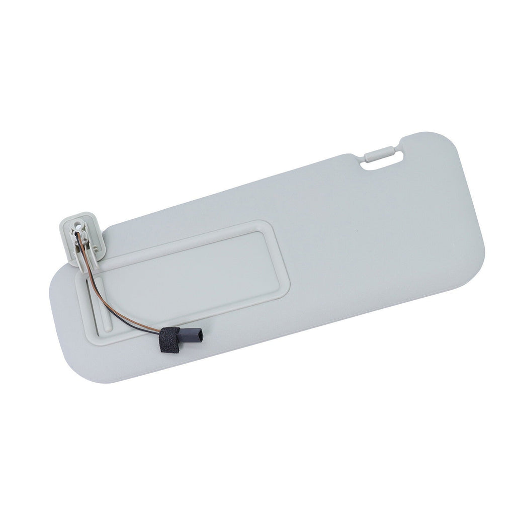 2PS Left & Right Side Gray Sun Visor with Light & Clip For 2010-2013 Mazda 3