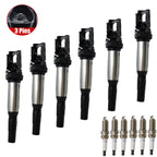 For BMW 525i 525xi 528i 528i xDrive 6 x  Ignition Coils + 6 x Spark Plugs Kit