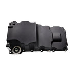 Black LS RetroFit Aluminum Rear Sump Oil Pan With Turbo Drains W/Added Clearance