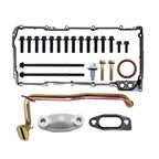 Black LS RetroFit Aluminum Rear Sump Oil Pan With Turbo Drains W/Added Clearance