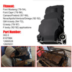 Black LS RetroFit Aluminum Rear Sump Oil Pan With Turbo Drains W/Added Clearance