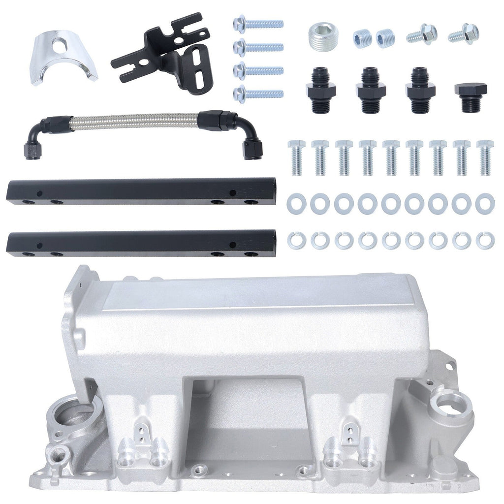 EFI Multi-port Intake Manifold Kit For Chevrolet Buick GMC Oldsmobile V8 Silver