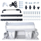 EFI Multi-port Intake Manifold Kit For Chevrolet Buick GMC Oldsmobile V8 Silver