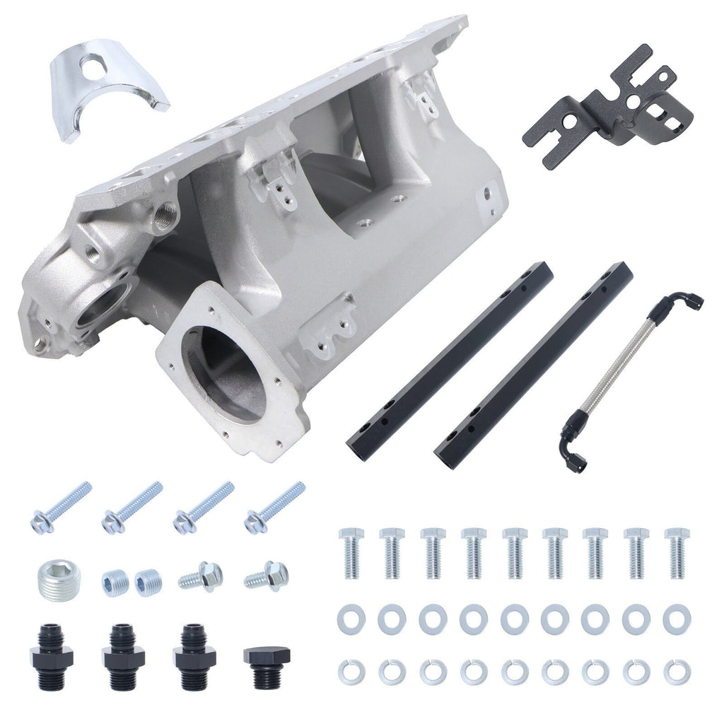 EFI Multi-port Intake Manifold Kit For Chevrolet Buick GMC Oldsmobile V8 Silver