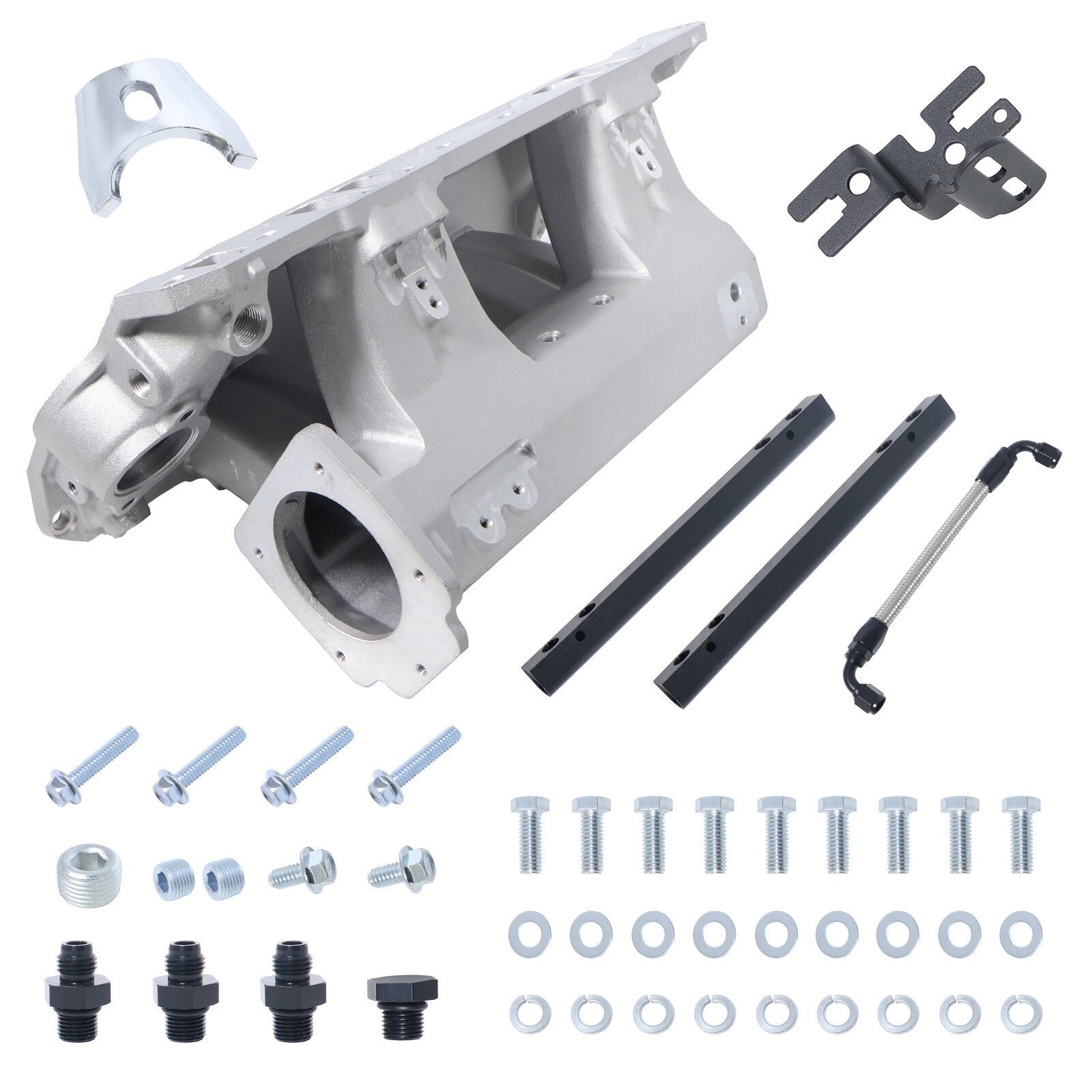 EFI Multi-port Intake Manifold Kit For Chevrolet Buick GMC Oldsmobile V8 Silver