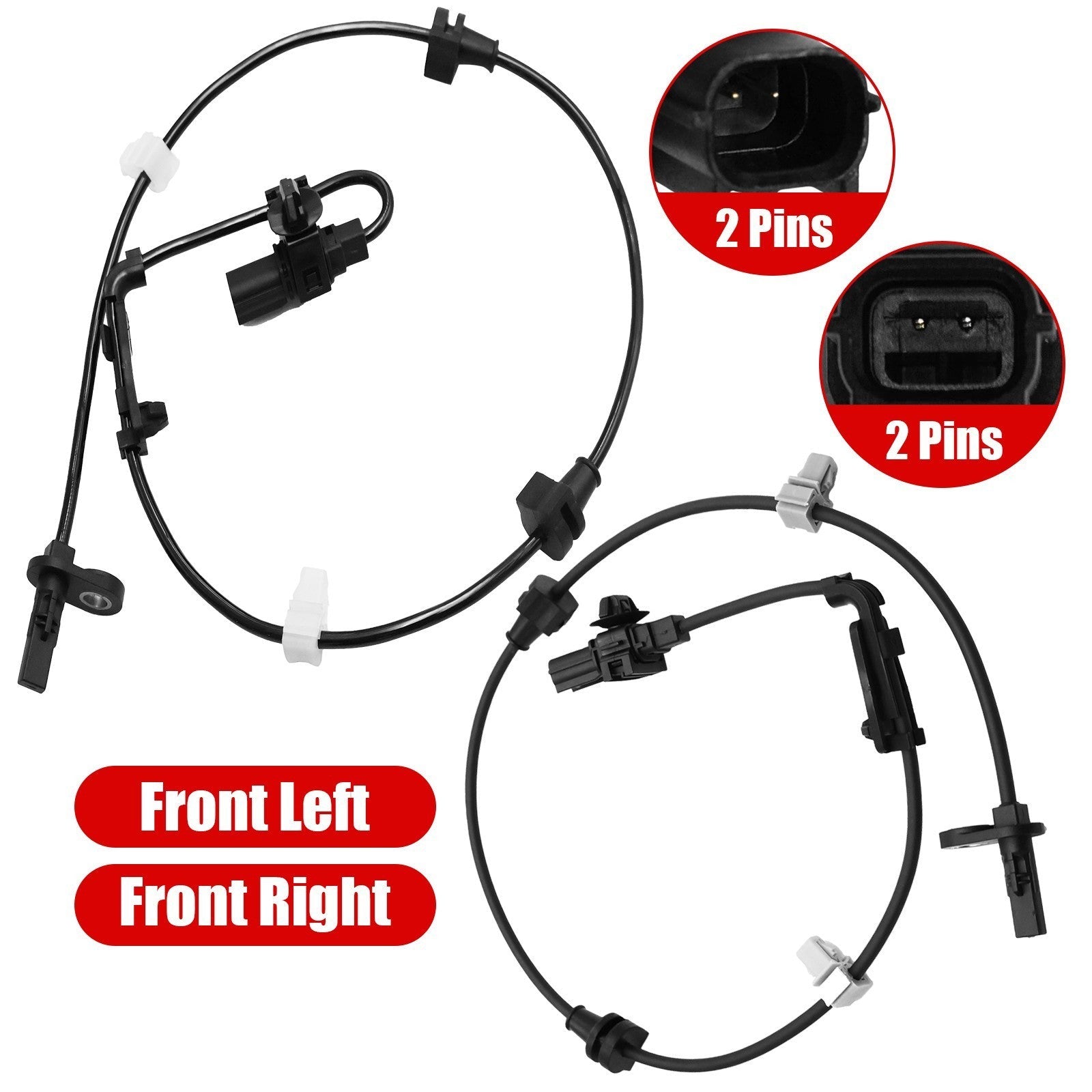 New 1 Pair Front Left And Right ABS Wheel Speed Sensor For Honda Civic 2016-2021