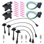 2 x Ignition Coil & Connector Pigtail Plug + 4 x Spark Plug Kit For Toyota Camry
