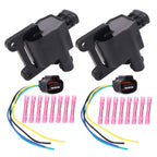 2 x Ignition Coil & Connector Pigtail Plug + 4 x Spark Plug Kit For Toyota Camry