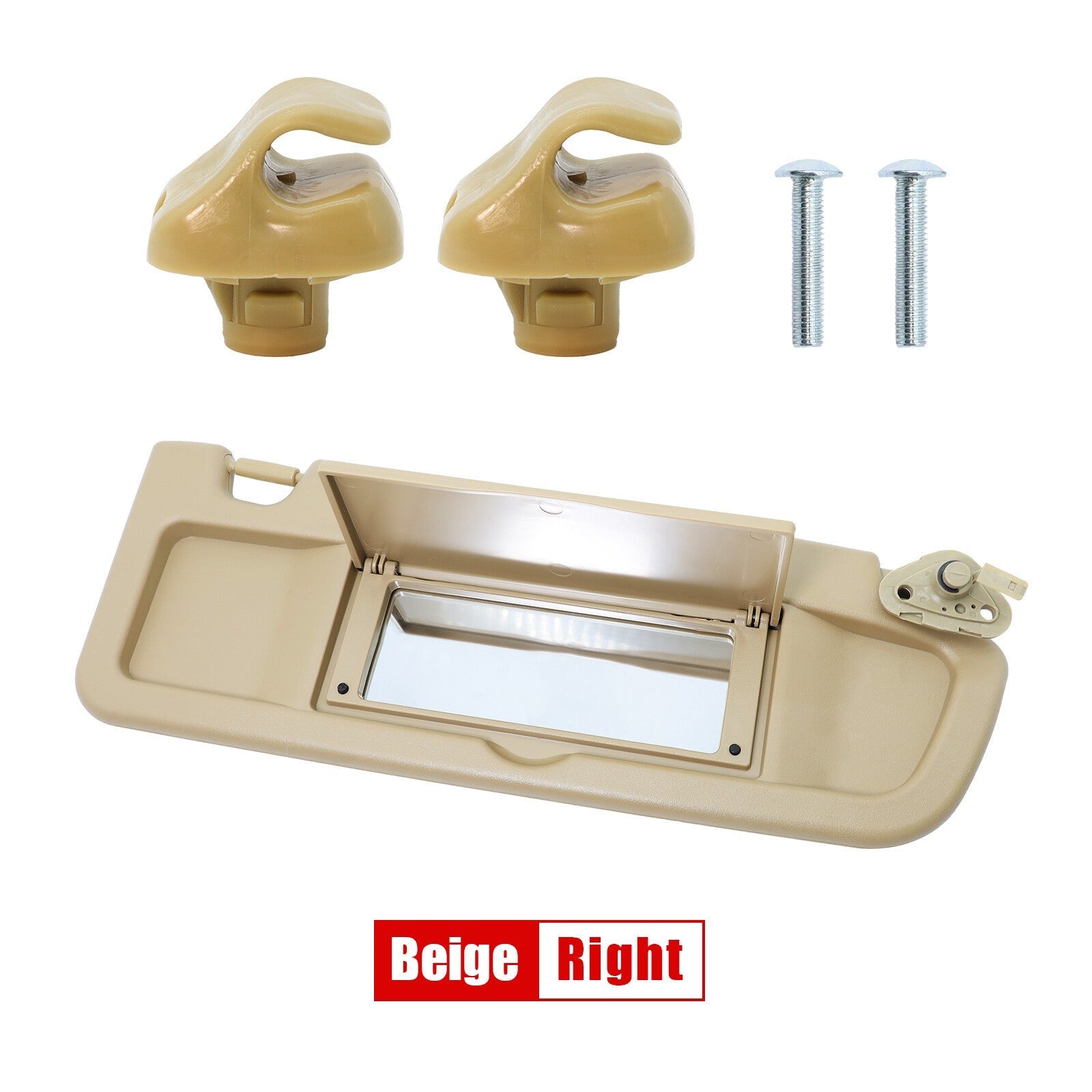 83230-SNA-A01ZA Sun Visor W/2 Clips For 2006-2011 Honda Civic Right Side Beige